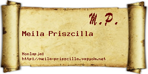 Meila Priszcilla névjegykártya